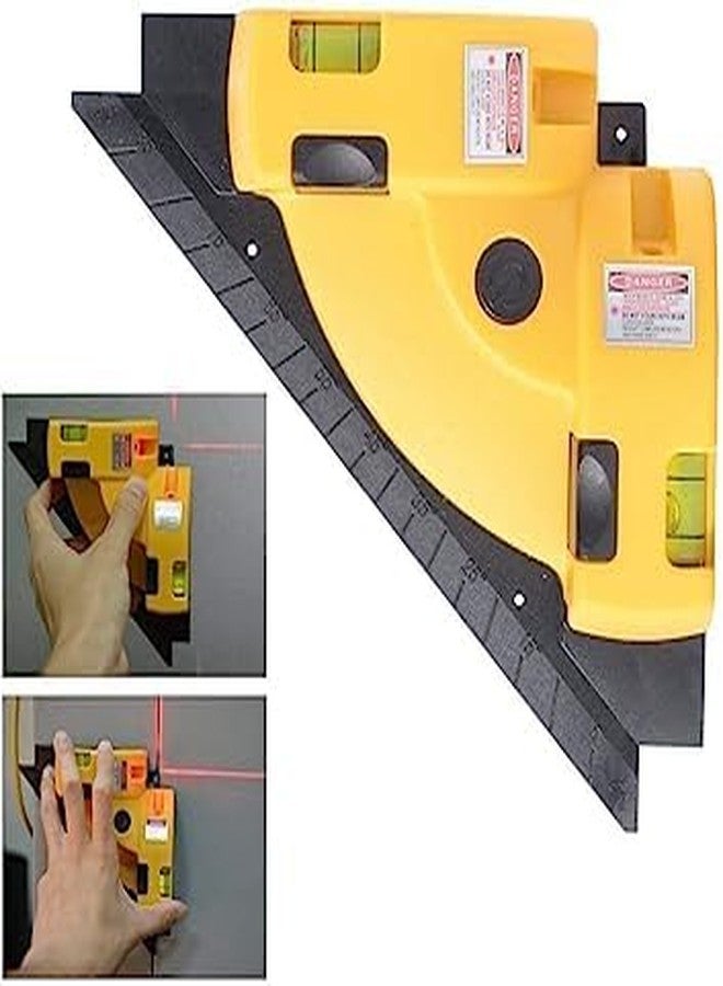 SHB Level Laser Plastic Horizon Vertical Measure Tape Aligner Bubbles Ruler Multifunction Leveler Tool (90 Level Laser) - Image 2